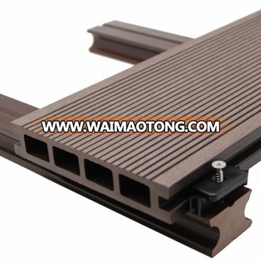 Wood and HDPE  composite outdoor wood plastic engineered WPC flooring